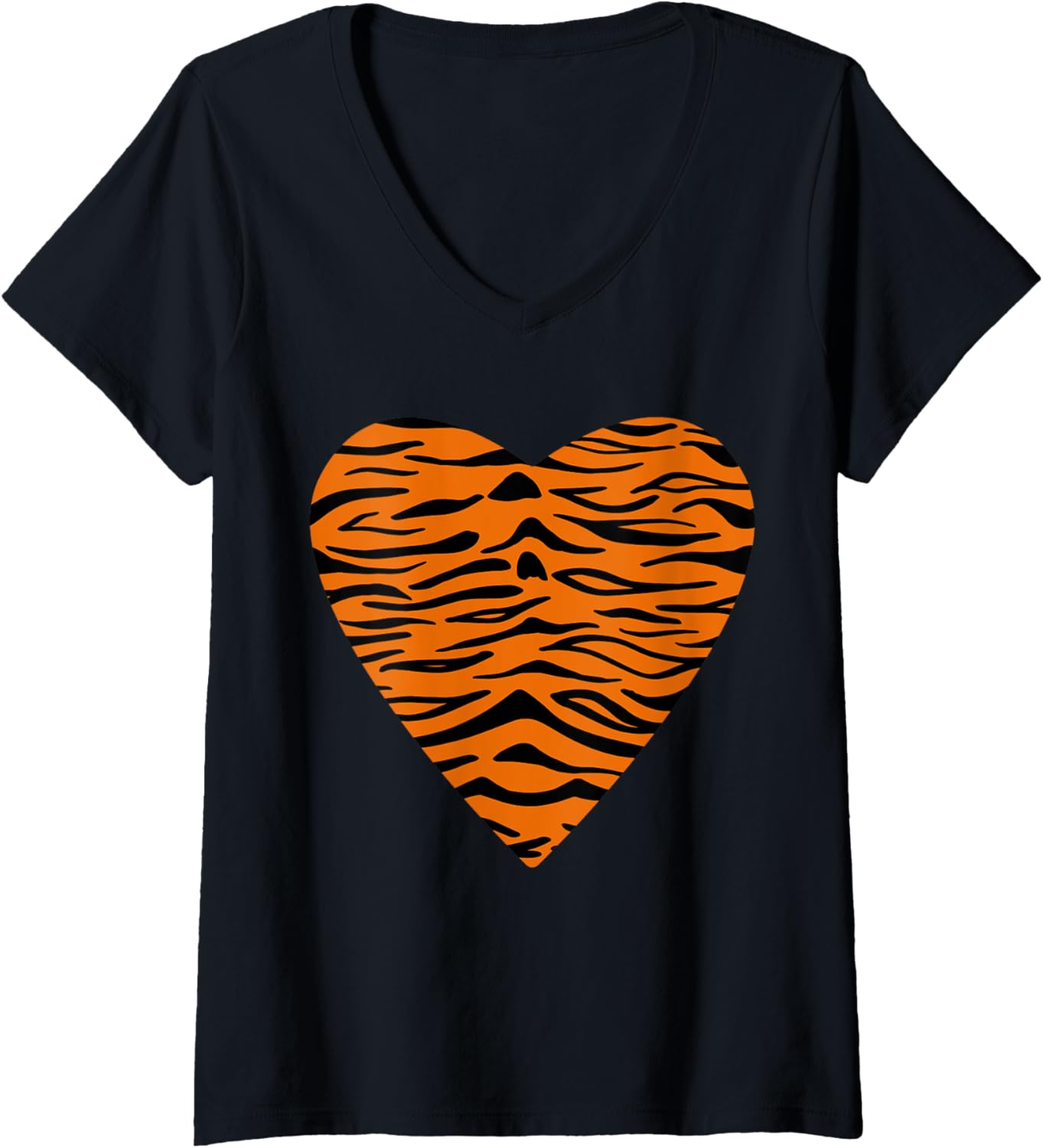 Heart Tiger Cheetah Leopard Print V Neck Apparel Trending US US Top Pick