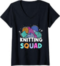 Womens Knitting Squad Knit Hobby Knitter Yarn V-Neck Yarn Supply | Trending 2025 | Customer Favorite
