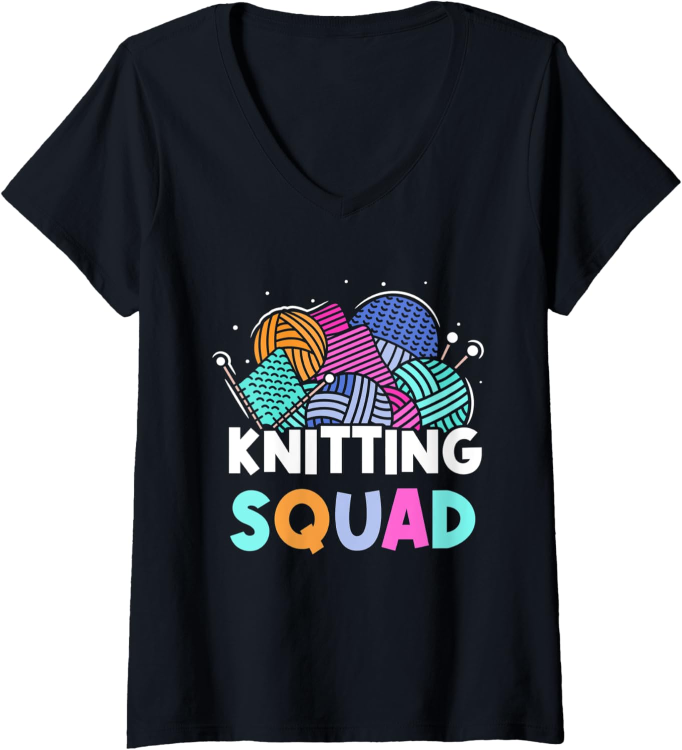 Womens Knitting Squad Knit Hobby Knitter Yarn V-Neck Yarn Supply | Trending 2025 | Customer Favorite