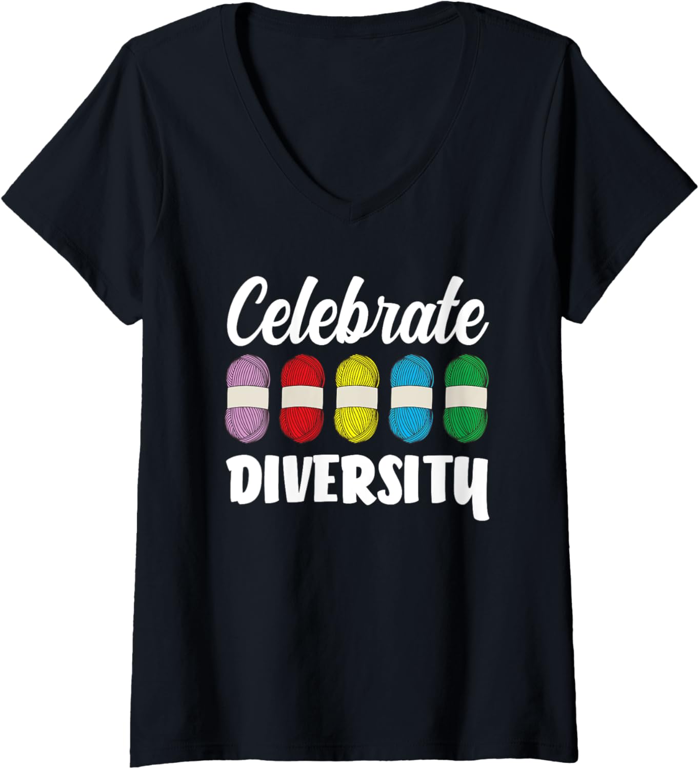 Womens Knitting Wool Yarn Celebrate Diversity Knitting V-Neck Yarn Supply | Trending 2025 | High CTR Title