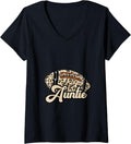 Football Auntie Leopard Cheetah Print Ball Trendy School V Neck Apparel High Search Demand Fan Favorite