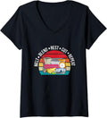 Womens Melt - Blend - Rest - Cut - Repeat Quote for a Soap Maker V-Neck Apparel | Trending 2025 | Aesthetic Fit