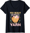 Yes I Really Do Need All This Yarn Knit Knitter Knitting V-Neck Yarn Supply | Top Rated | Perfect for Crafters