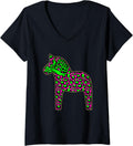 Womens Leopard Cheetah Print Dala Horse Horse Nordic V Neck Apparel Streetwear Style Best Seller Look