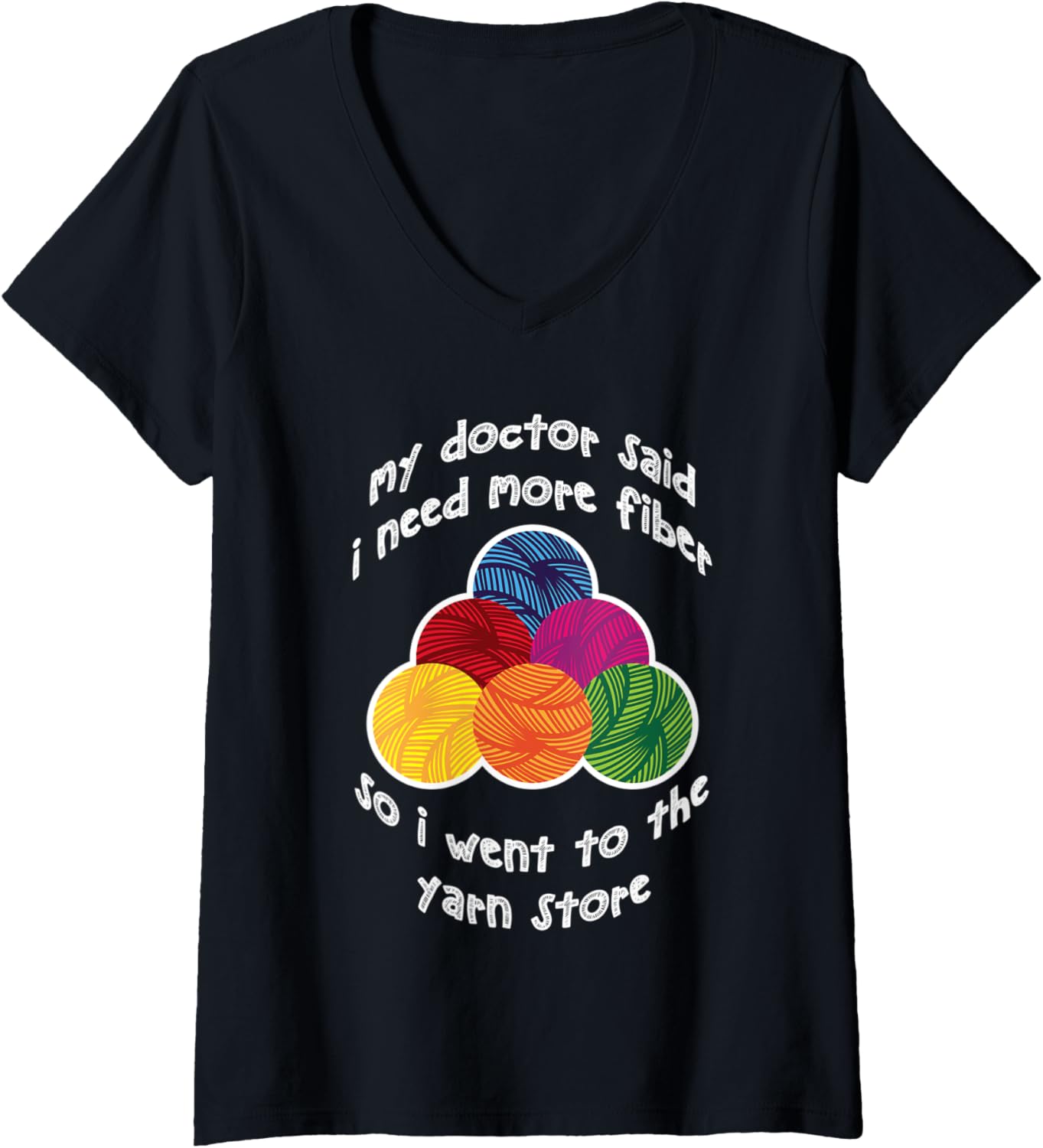 Womens Doctor Need More Fiber So I Went To The Yarn Store V-Neck Yarn Supply | Premium Quality | Best Seller Choice