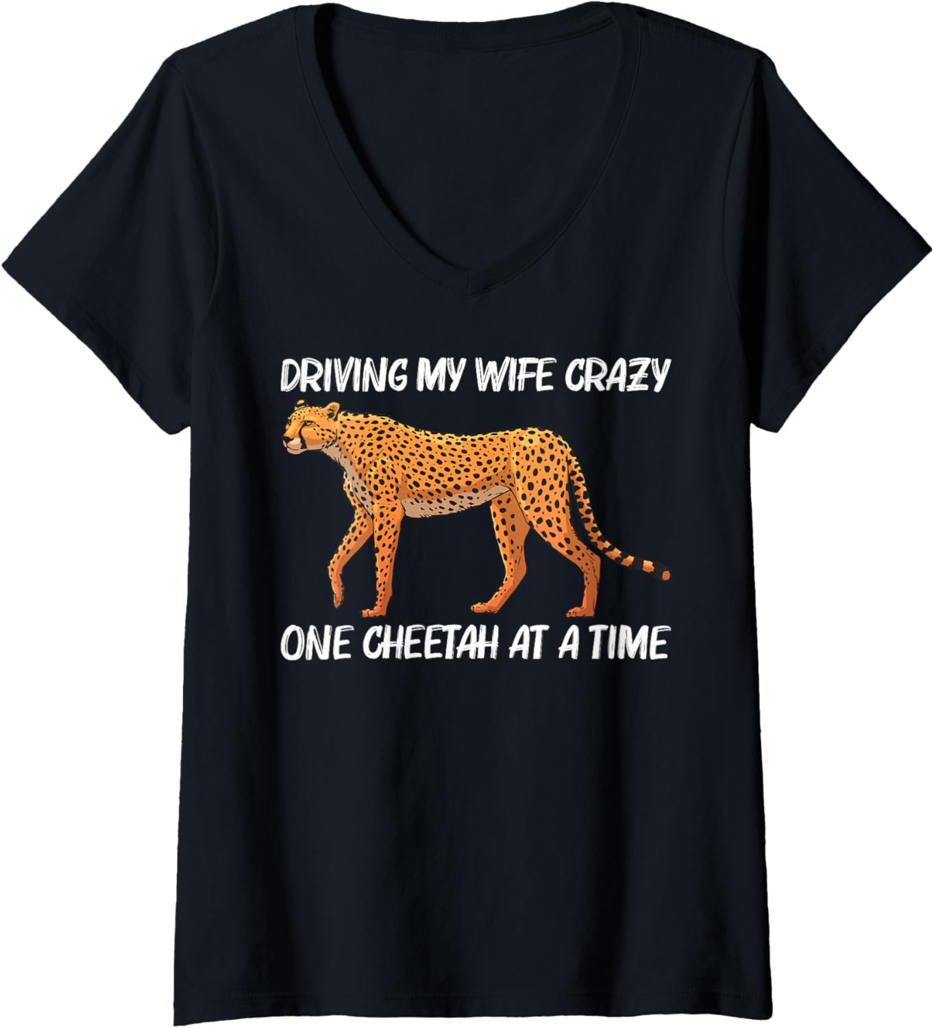 Womens Cool Cheetah Design For Men Boys Cat Animal Cheetah Lover V Neck Apparel Comfort Fit Gift Ready