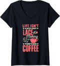 Womens Bobbin Lace Making Maker V-Neck Apparel | Best Seller Pick | Perfect Gift Idea