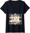 Womens Certified Medical Assistant CMA Leopard Cheetah Print V Neck Apparel Premium Print Everyday Wear