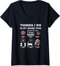 Womens Yarn Things I Do In My Spare Time Crochet Yarn V-Neck Yarn Supply | High Search Volume | High CTR Title