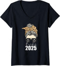 Womens Bride 2025 Messy Bun Engagement Leopard Cheetah V Neck Apparel Trending US Gift Ready