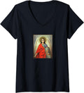 Womens Michael the Archangel Angel Saint Michael V-Neck Apparel | Premium Quality