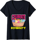 Womens Knitting Celebrate Diversity Yarn Needle Hobby Knitting V-Neck Yarn Supply | High Search Volume | Perfect for ...