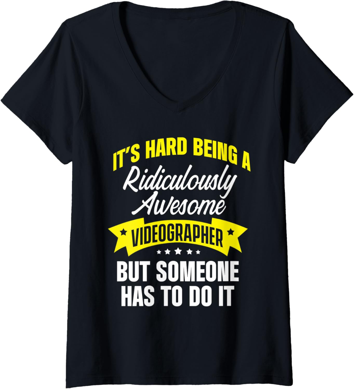 Womens Videographer Awesome Videography Filmmaker V-Neck Apparel | Premium Quality | Aesthetic Fit