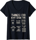 Womens Things I Do In My Spare Time Crochet Yarn Lover Crocheting V-Neck Yarn Supply | Top Rated | High CTR Title