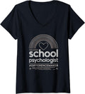 Womens School Psychologist Difference Maker Heart V-Neck Apparel | Best Seller Pick | Perfect Gift Idea