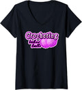 Womens Crocheting takes balls, pink yarn lover crafty pink wool art V-Neck Yarn Supply | Trending 2025 | Perfect for ...
