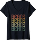 Womens Barista Retro Coffee Beans Vintage Coffeemaker Barista Gift V-Neck Apparel | US Viral Style | Aesthetic Fit