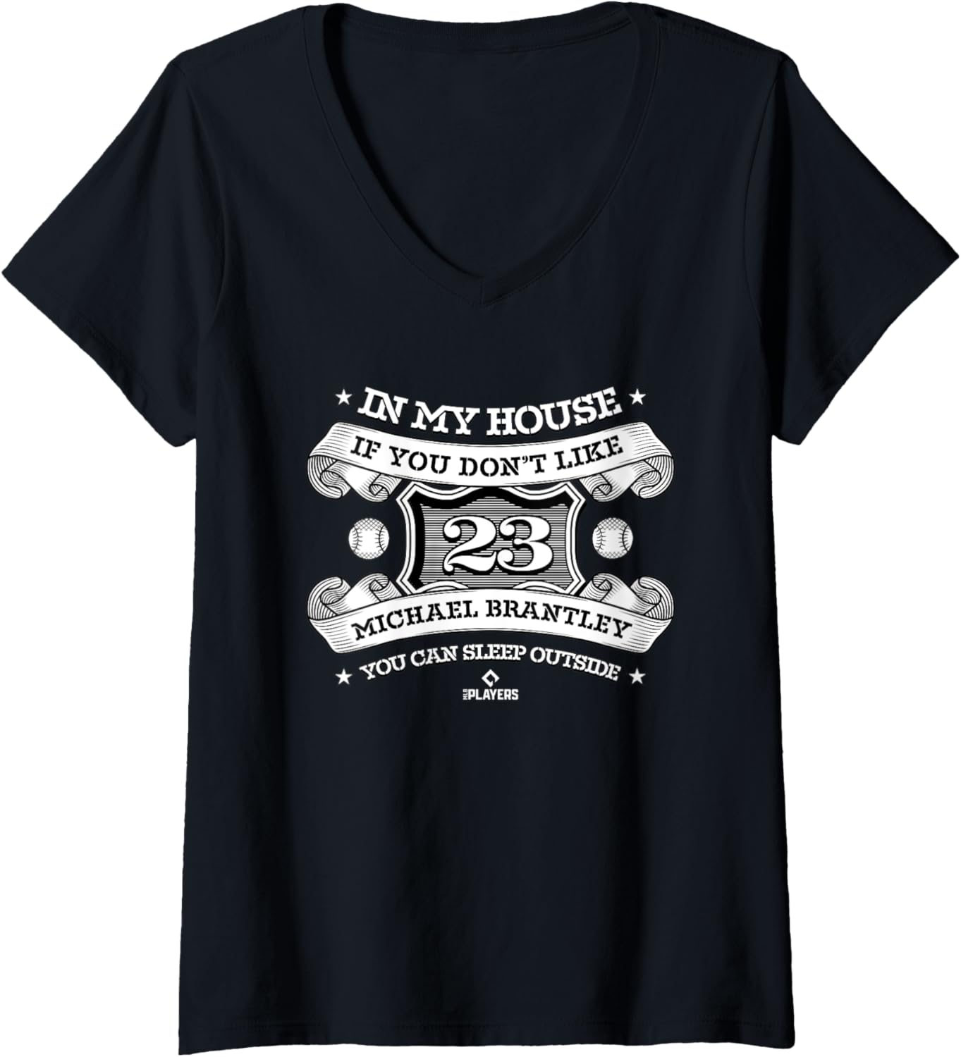 Womens In My House Michael Brantley V-Neck Apparel | Premium Quality