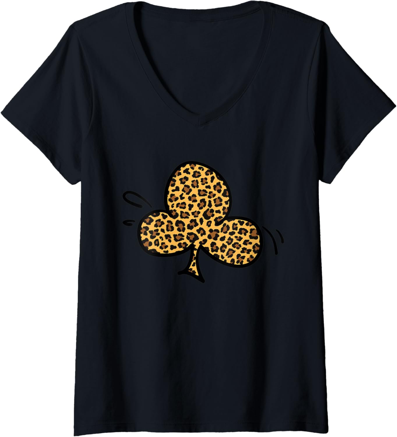 Womens Cheetah Leopard Spade Print V Neck Apparel Streetwear Style Hot Right Now