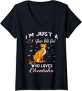 Womens I m Just A 28 Year Old Girl Who Loves Cheetahs Birthday Girl V Neck Apparel Viral TikTok Find Gift Ready