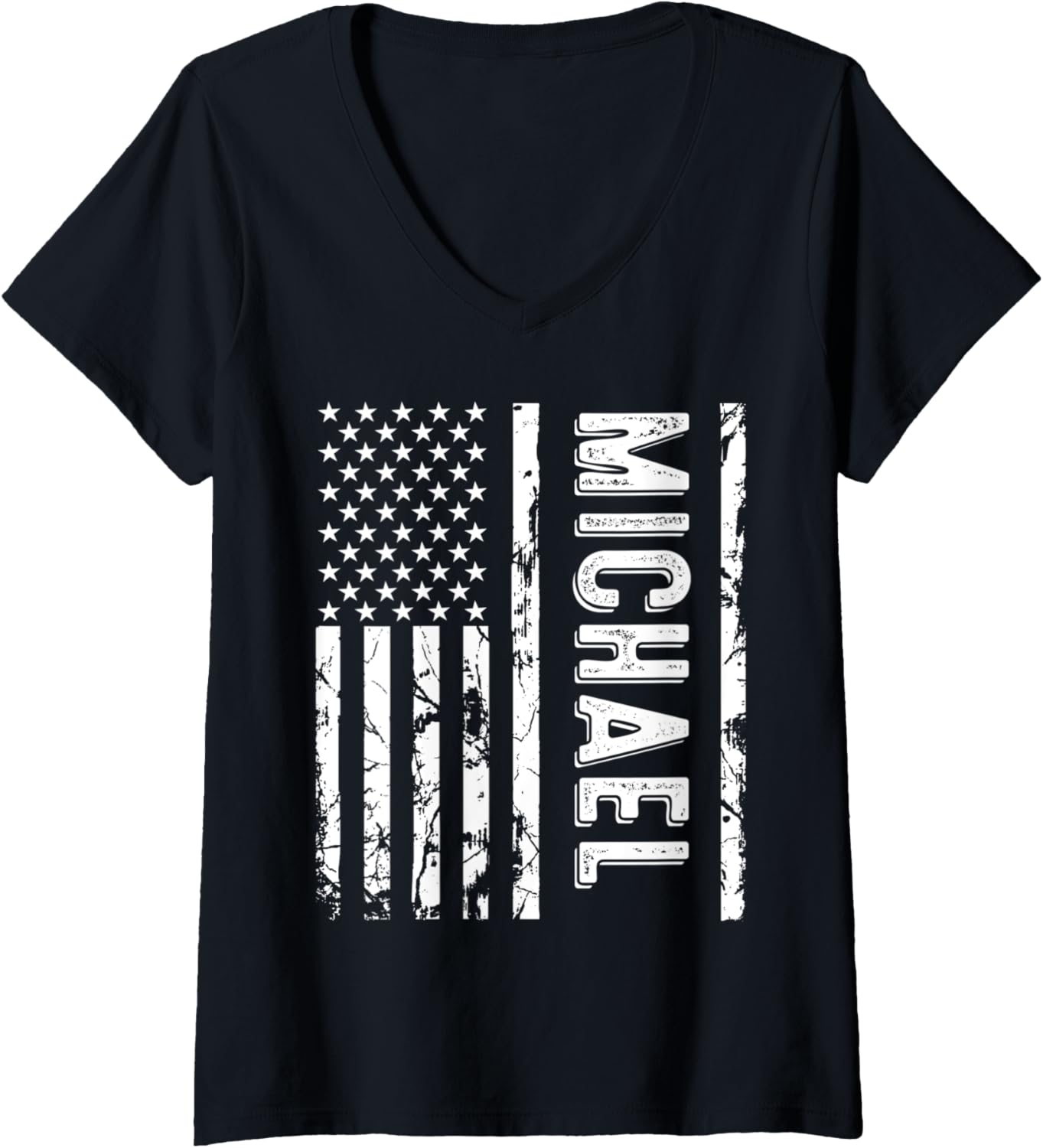 Womens Michael Last Name Funny Surname Team Michael Family Reunion V-Neck Apparel | Premium Quality