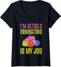 Womens Crocheting Yarn Job Yarn Crafter V-Neck Yarn Supply | Trending 2025 | High CTR Title
