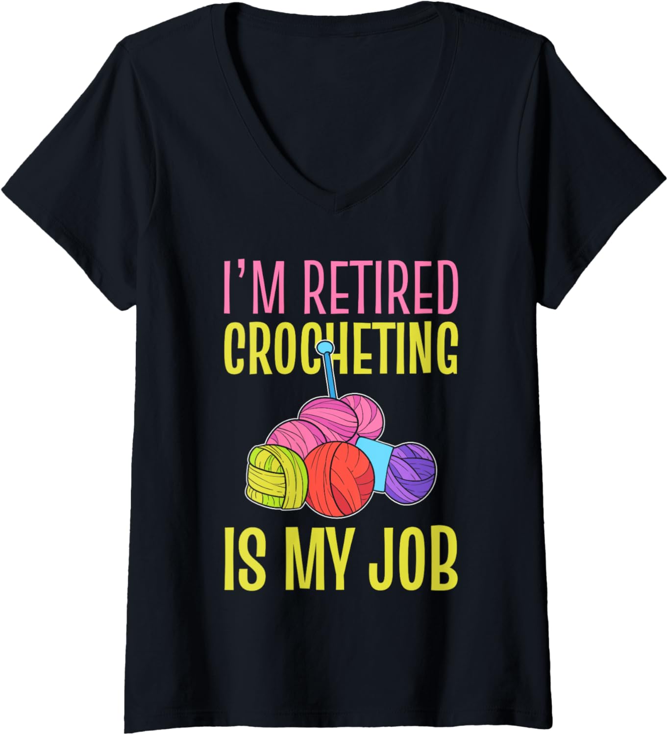 Womens Crocheting Yarn Job Yarn Crafter V-Neck Yarn Supply | Trending 2025 | High CTR Title