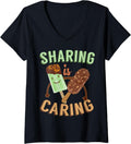 Womens Sharing Is Caring Ice Cream Maker V-Neck Apparel | High Search Volume | Must-Have Style