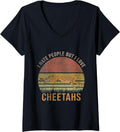 Cheetah Print I hate people but I Love Cheetahs Costume V Neck Apparel Trending US US Top Pick