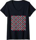 Womens Knit-ting Crochet Yarn Heart Pattern Cool Christmas Gifts V-Neck Yarn Supply | Viral US Pick | High CTR Title