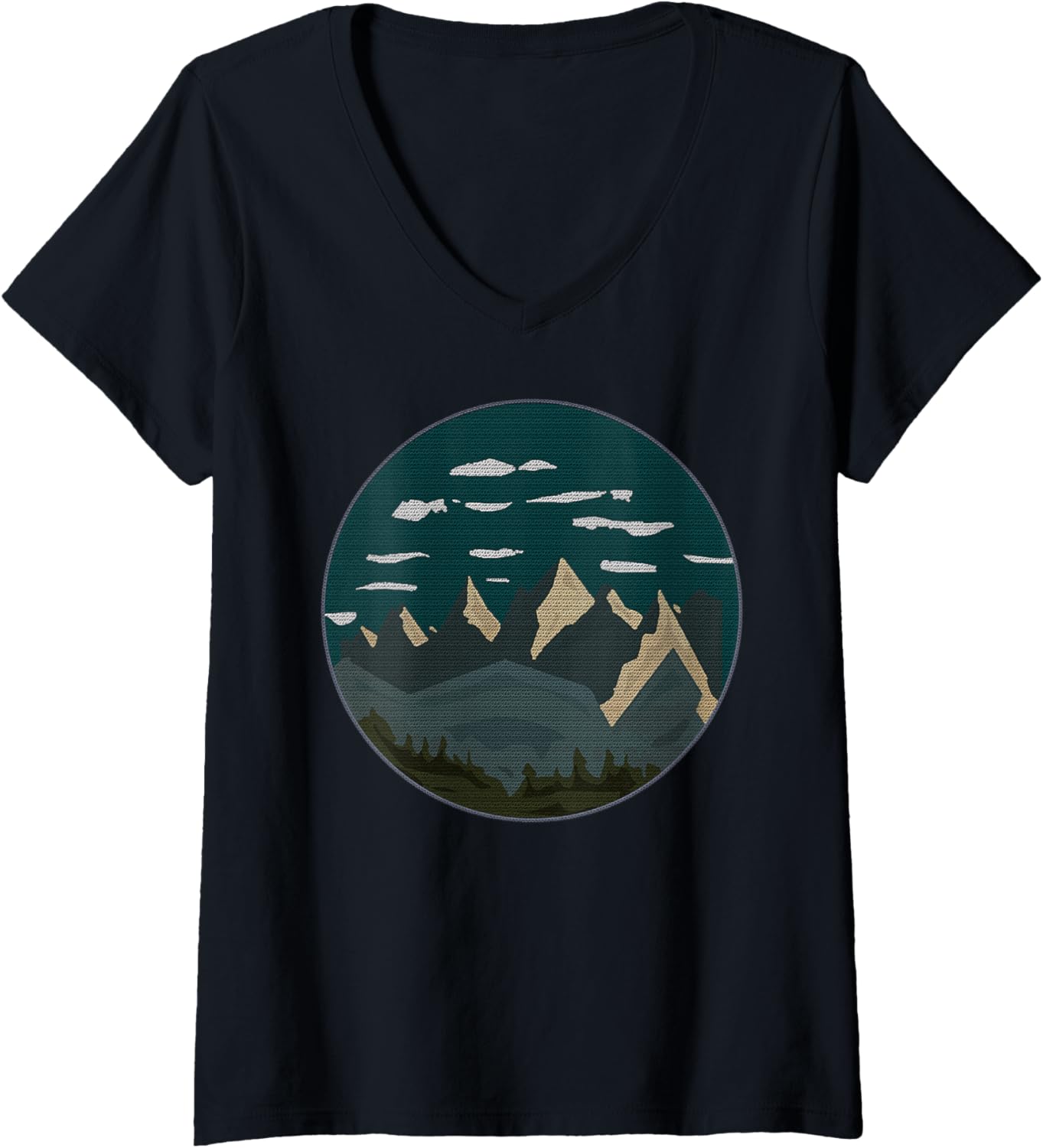 Womens MOUNTAINS OF THE MIDWEST Crochet Yarn Embroidery Nature Gift V-Neck Yarn Supply | High Search Volume | High CT...