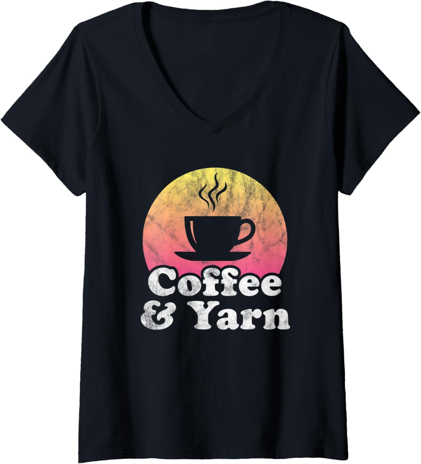 Womens Coffee and Yarn V-Neck Yarn Supply | High Search Volume | Best Seller Choice