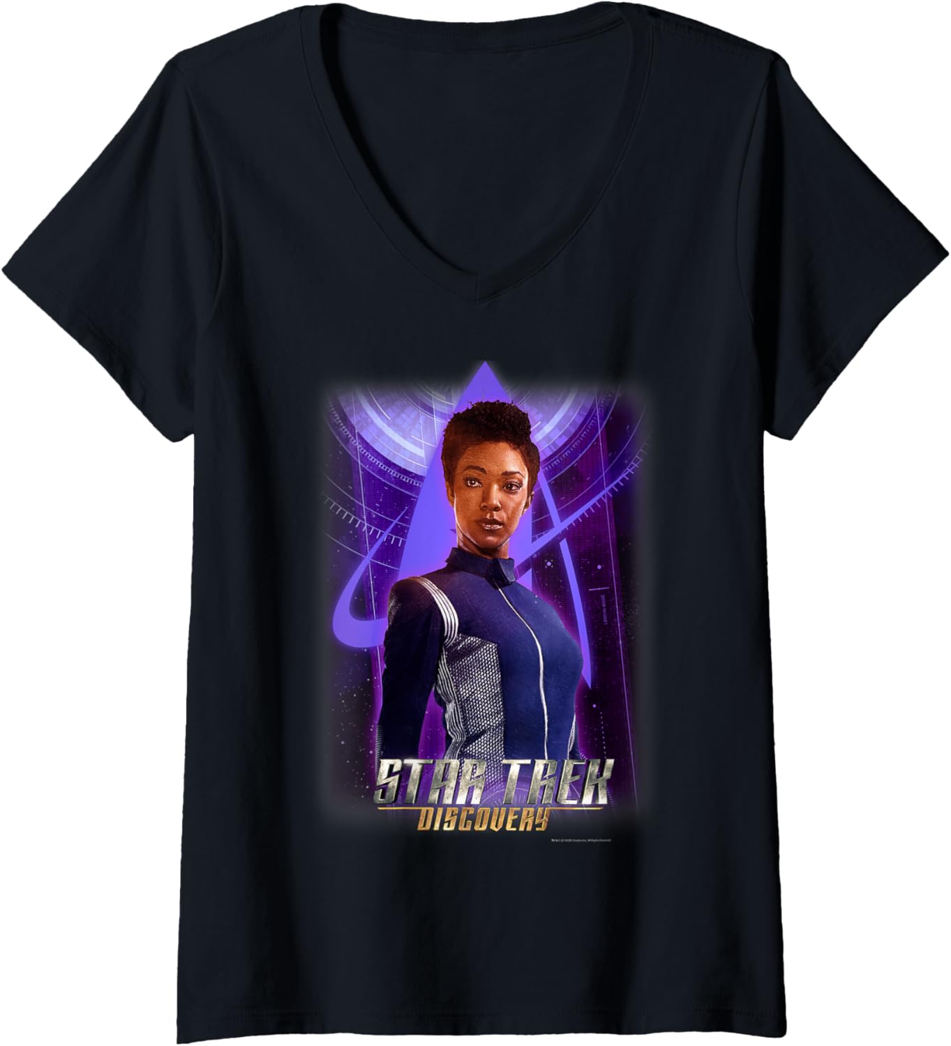 Star Trek Discovery Michael Purple Delta V-Neck Apparel | Perfect Gift Idea