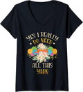 Womens Yes I really do need all this yarn for a Knitter Knitting V-Neck Yarn Supply | Premium Quality | Perfect for C...
