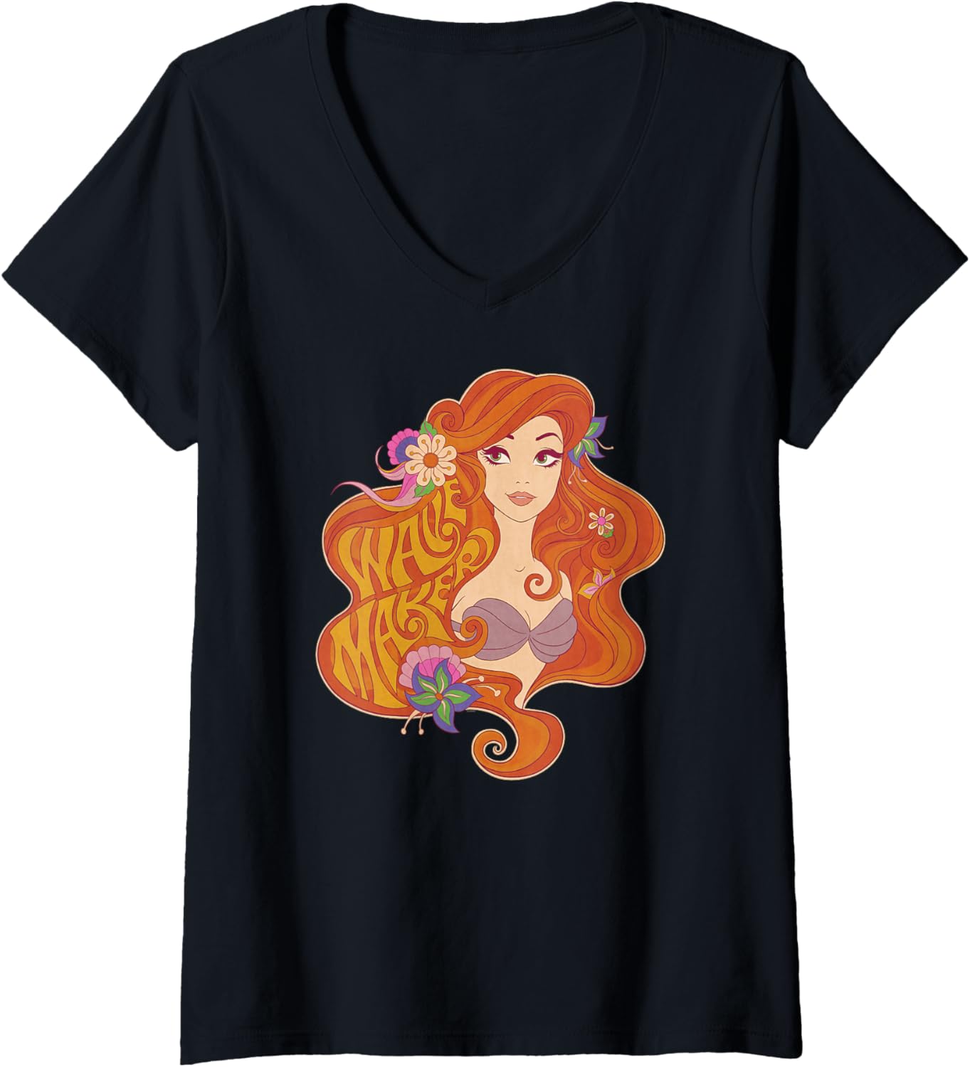 Disney u2019s The Little Mermaid Princess Ariel Wave Maker V-Neck Apparel | Best Seller Pick | Aesthetic Fit
