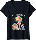 Womens No Yarn Problem Funny Knitting Crocheting Yarn Collector V-Neck Yarn Supply | Top Rated | Perfect for Crafters