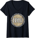 Womens LOLLI Cheetah Leopard Print Circle Love Patience Black V Neck Apparel Viral TikTok Find US Top Pick