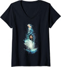 Womens Michael Jackson Bad World Tour 1988 V-Neck Apparel | Trending 2025