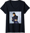 Womens Janet Jackson 1989 LA Portrait by Michael Grecco V-Neck Apparel | Trending 2025