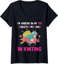 Womens I am working on my PHD in my knitting Crochet love yarn V-Neck Yarn Supply | High Search Volume | High CTR Title