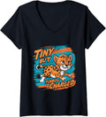 Womens Cheetah Lover Tiny But Turbo Charged Cheetah Kids V Neck Apparel High Search Demand Gift Ready