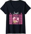 Womens Just One More Row Crocheting Crocheter Knitting Yarn Girl V-Neck Yarn Supply | Top Rated | High CTR Title