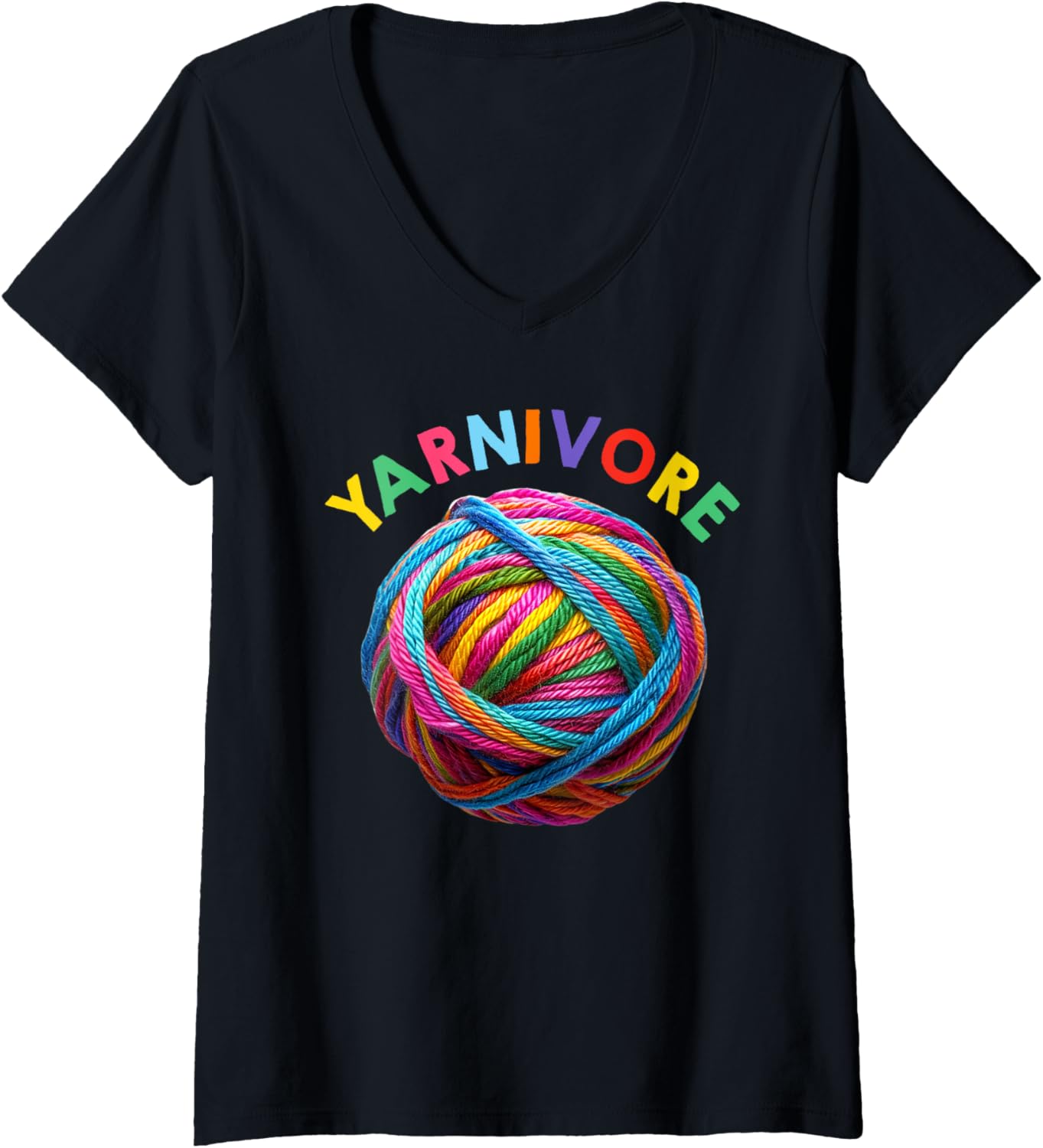 Womens Yarn Collection YRNIVORE Funny Yarn Collector V-Neck Yarn Supply | Trending 2025 | Customer Favorite