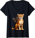 Cheetah V Neck Apparel Streetwear Style Everyday Wear