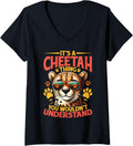 Womens Wildlife Cheetah Wild Cat Its A Cheetah Thing V Neck Apparel Streetwear Style Fan Favorite