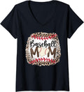 Womens Cute Cheetah Leopard Print Clothes For Moms Baseball Mom V Neck Apparel High Search Demand Everyday Wear
