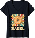 Womens Bagel Quote for a Bagel Maker V-Neck Apparel | Best Seller Pick | Aesthetic Fit