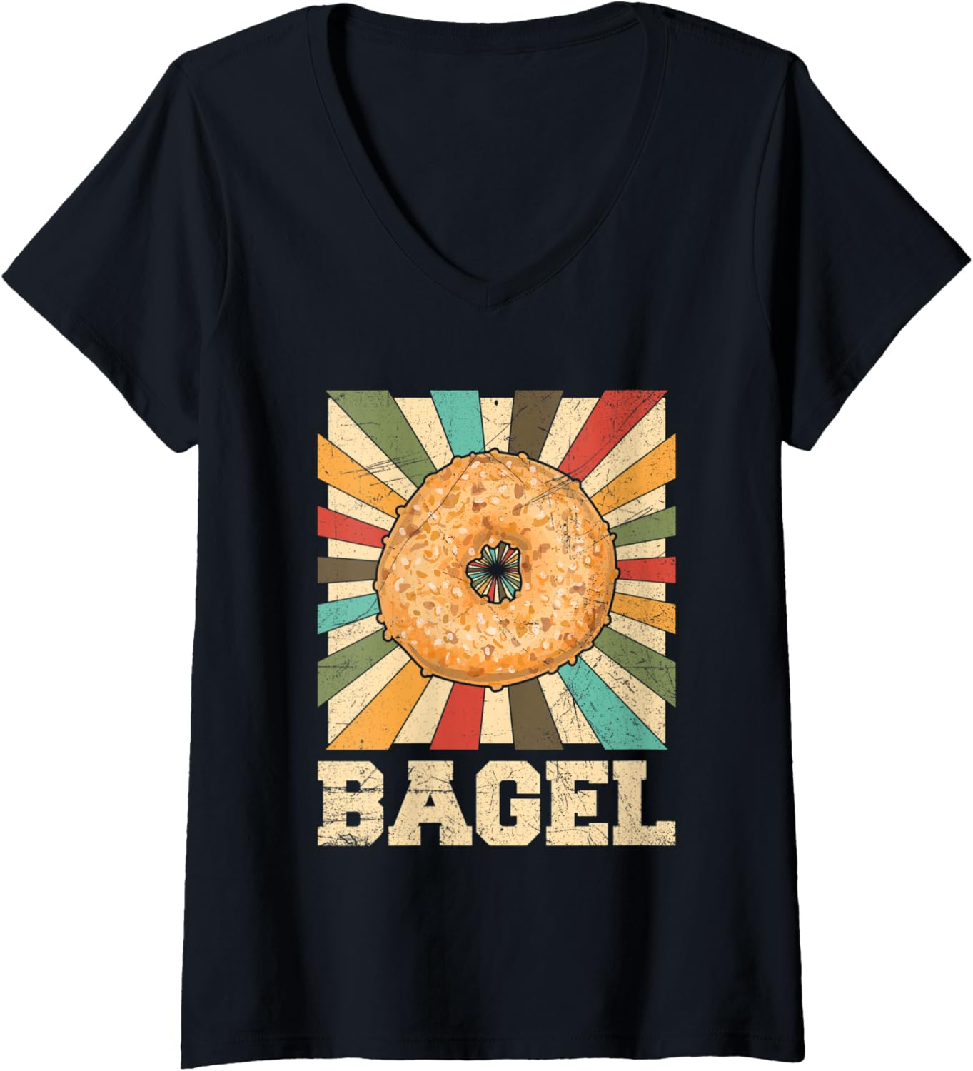 Womens Bagel Quote for a Bagel Maker V-Neck Apparel | Best Seller Pick | Aesthetic Fit