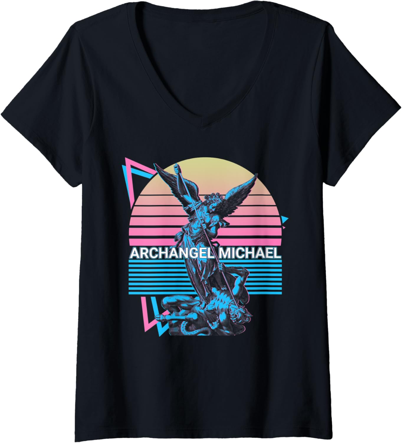 Womens Archangel Michael V-Neck Apparel | Premium Quality