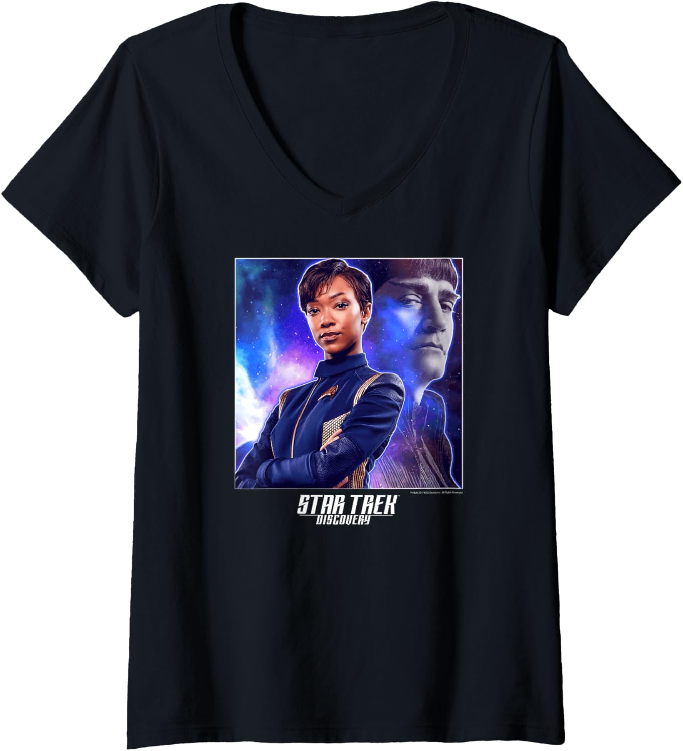 Star Trek Discovery Michael Sarek In Space V-Neck Apparel | Premium Quality
